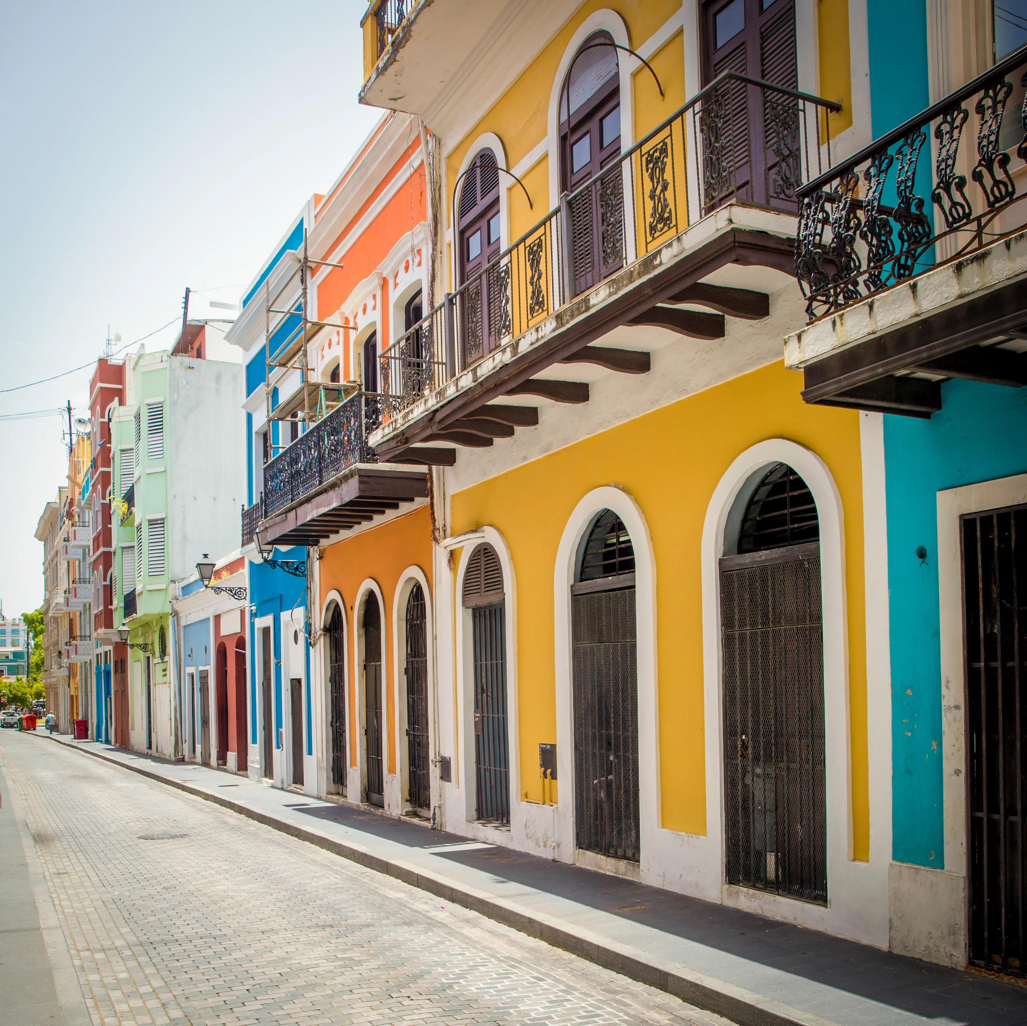 Colorful street in Old San Juan, Puerto Rico